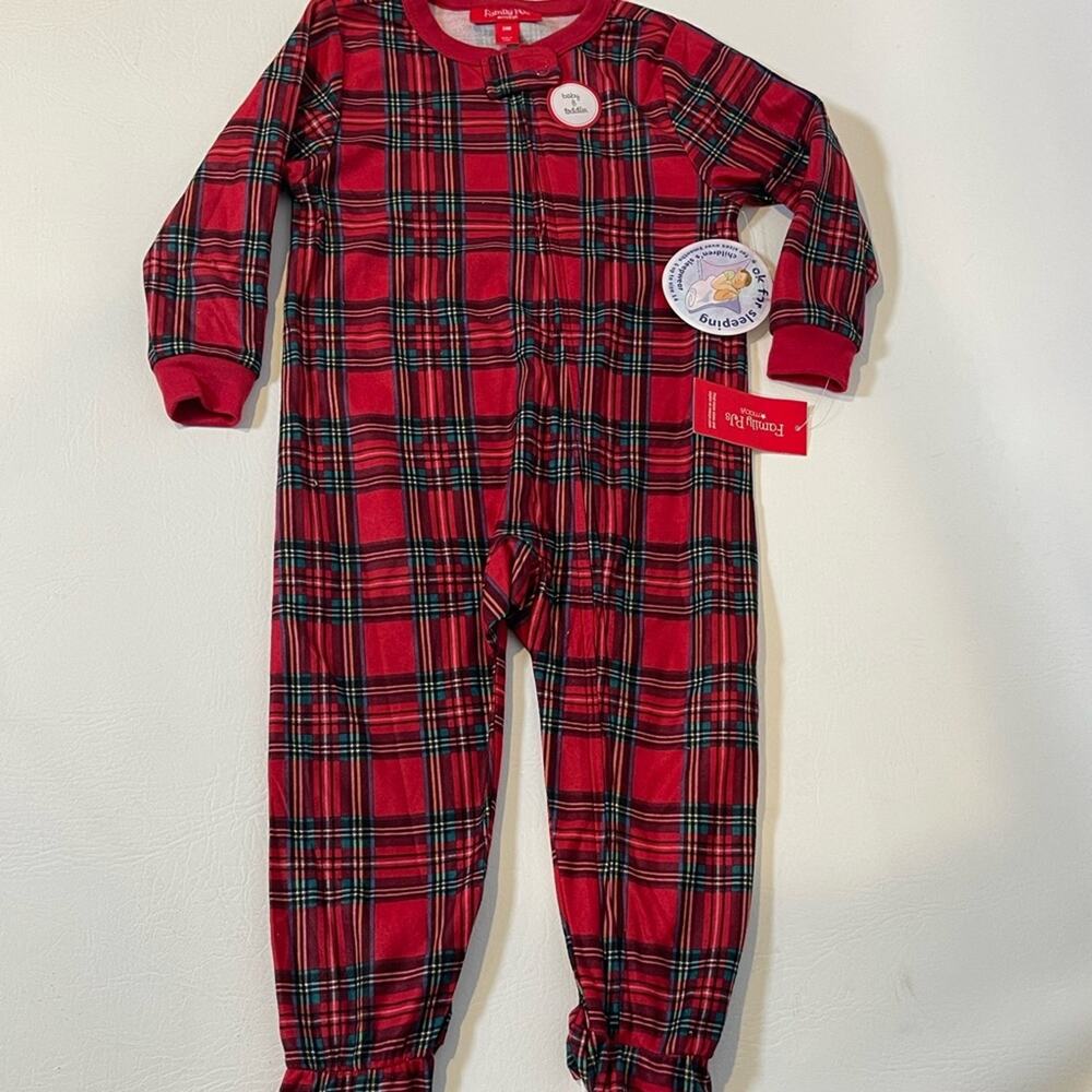 Family PJ’s by Macy’s. 24 months. One piece with zipper front and footies. NWT.